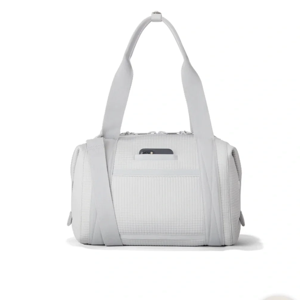 NWT: Dagne Dover sz md LANDON NEOPRENE CARRYALL BAG Limited Edition - Waffle Fog - Picture 3 of 9